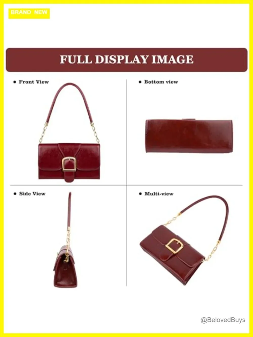 Vegan Leather Classic Crossbody Purse Hobo Bag Tote Handbag